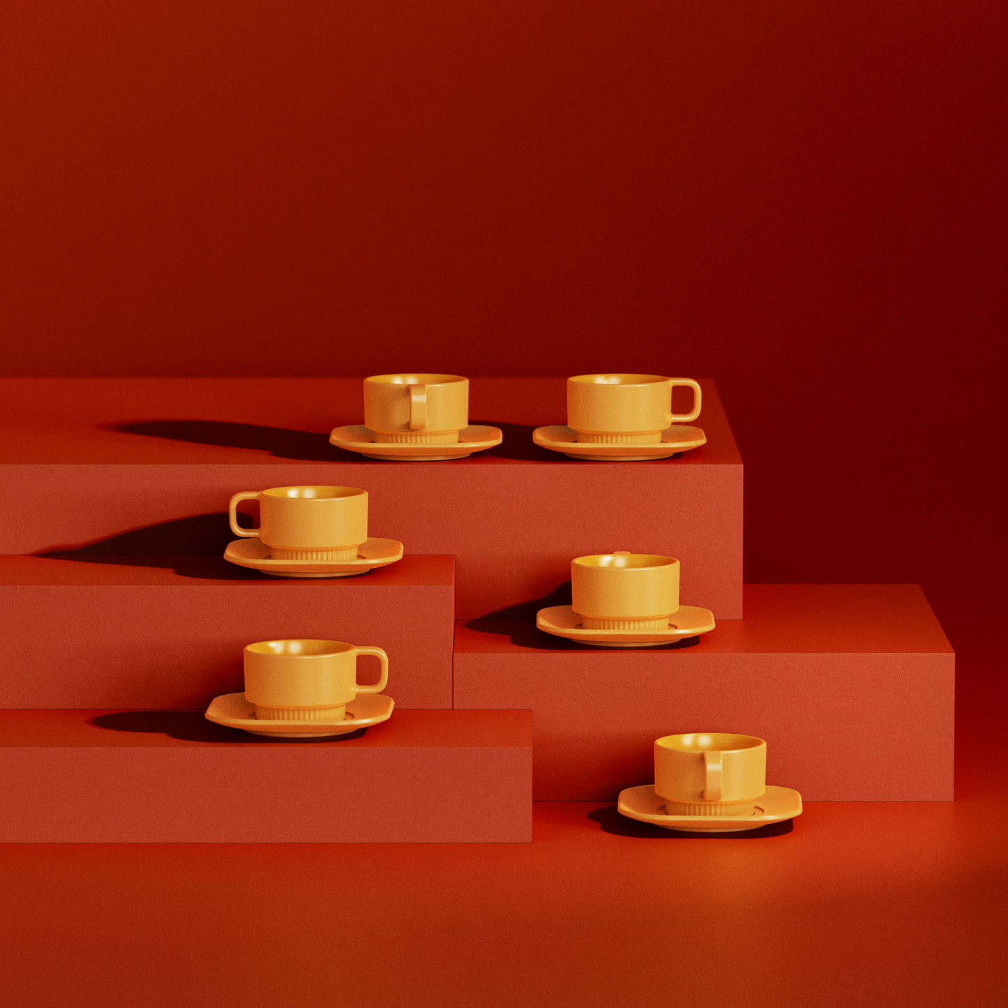 Small Cappuccino Cup with Saucer - 170ml (5.7oz) Set of 6
