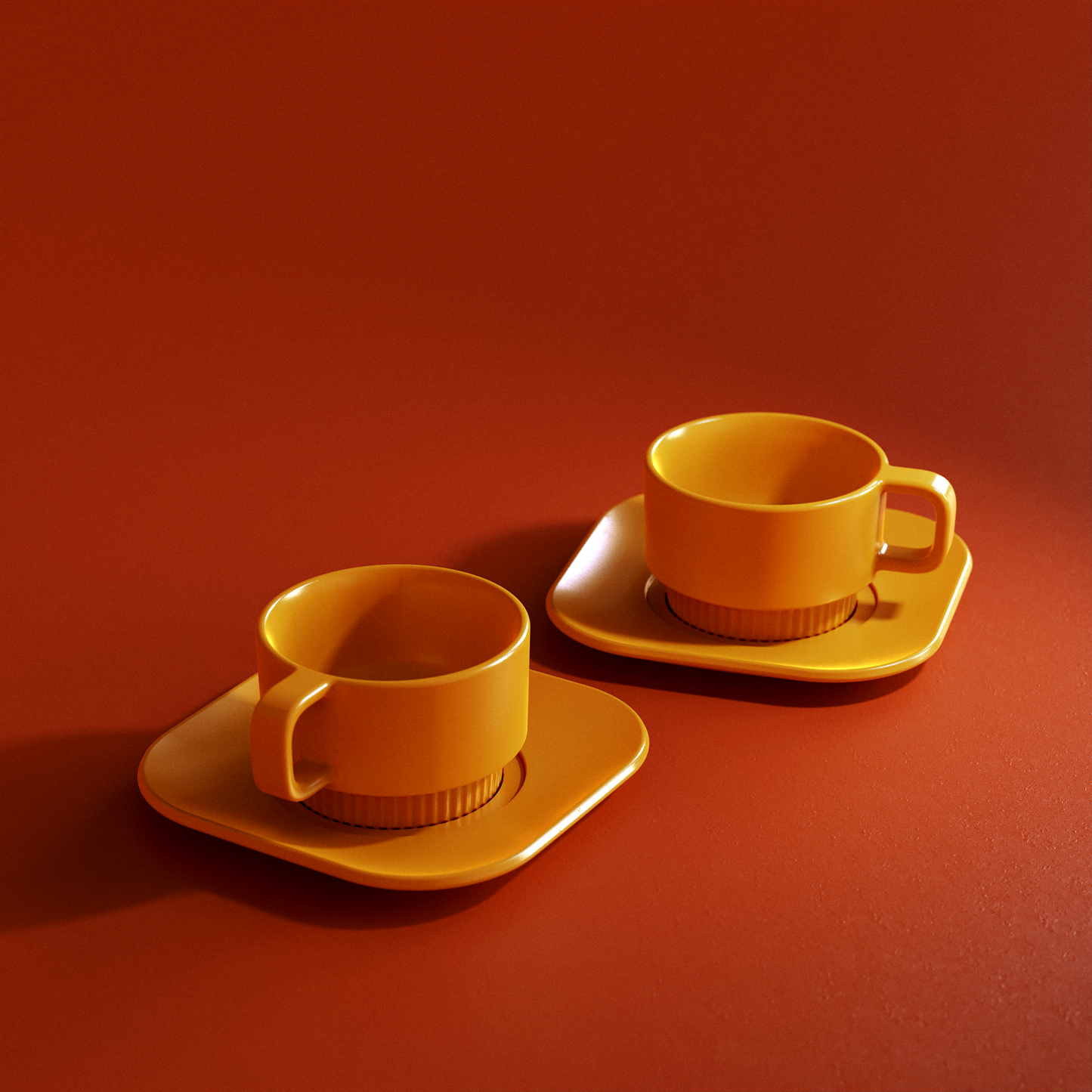 Small Cappuccino Cup with Saucer - 170ml (5.7oz) Set of 2