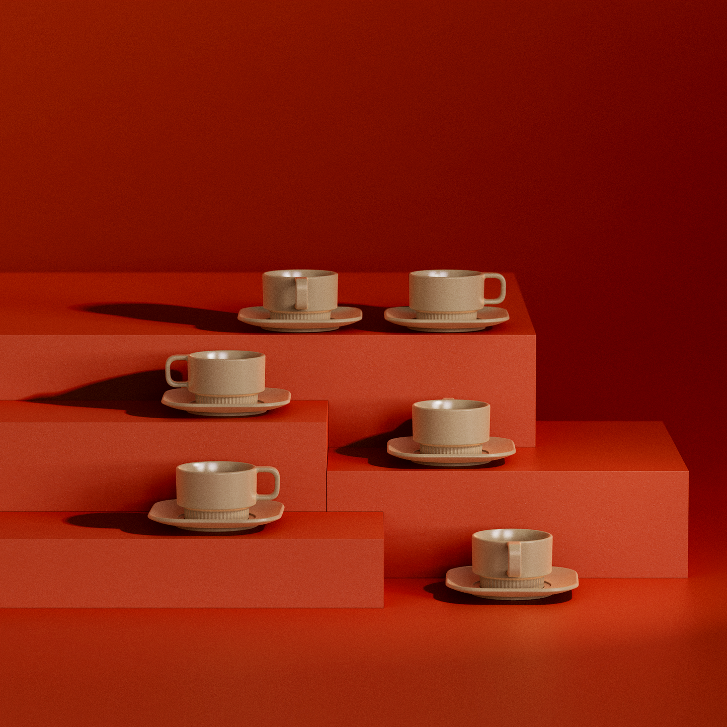 Small Cappuccino Cup with Saucer - 170ml (5.7oz) Set of 6