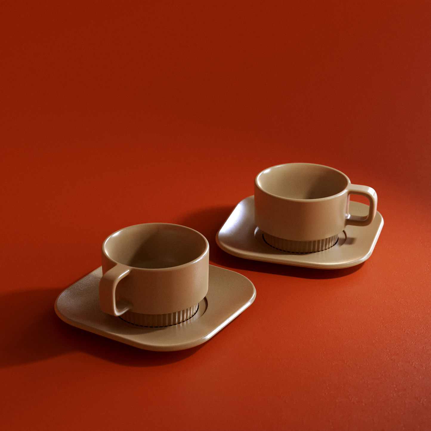 Small Cappuccino Cup with Saucer - 170ml (5.7oz) Set of 2