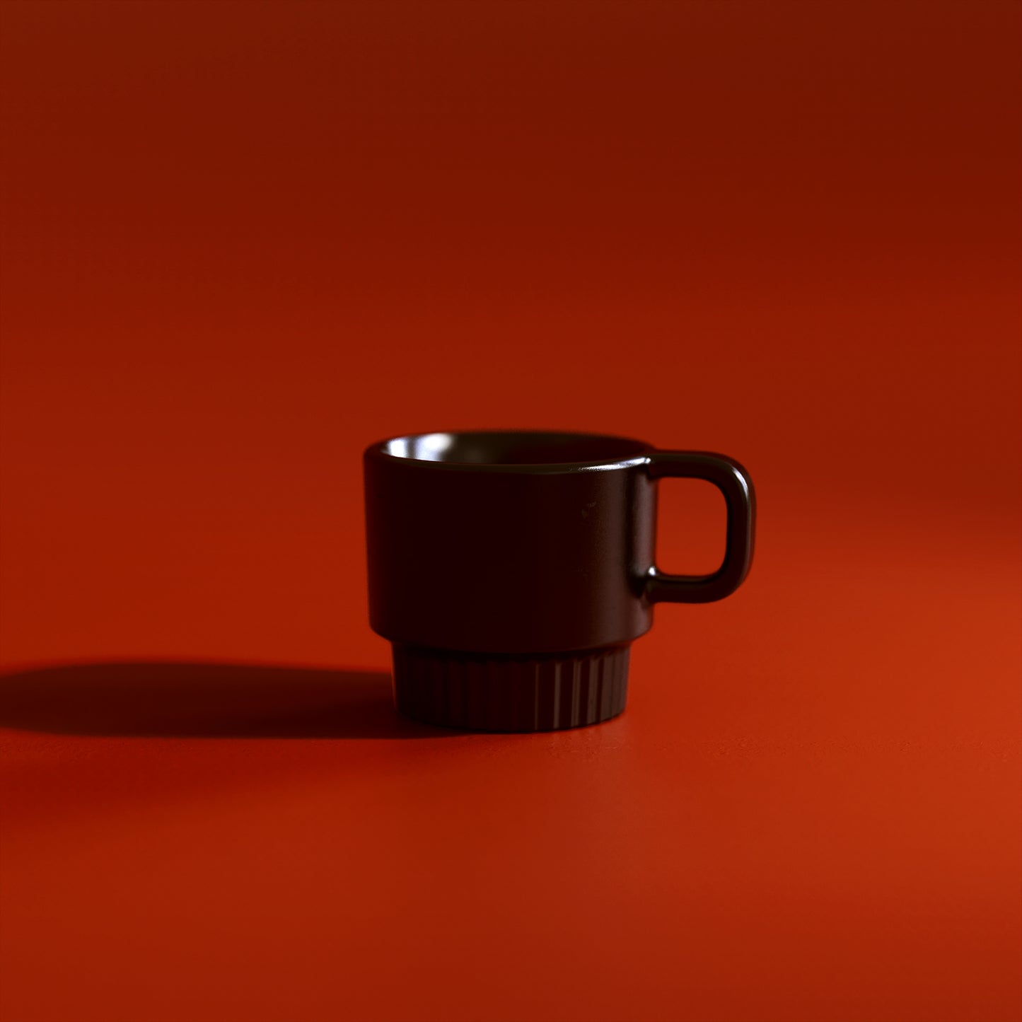 Espresso Cup 70ml (2.4oz), front view, black