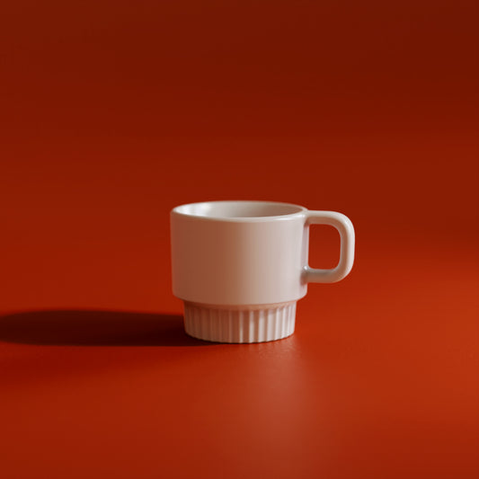 Espresso Cup 70ml (2.4oz), front view, white
