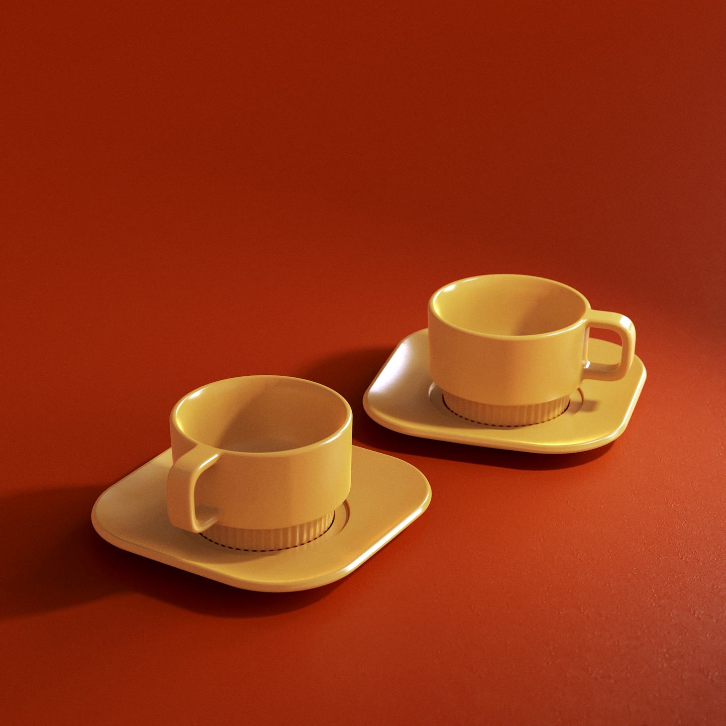 Small Cappuccino Cup with Saucer - 170ml (5.7oz) Set of 2