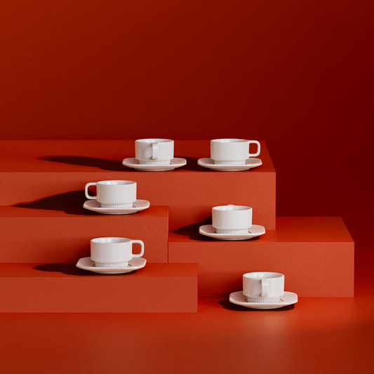 Small Cappuccino Cup with Saucer - 170ml (5.7oz) Set of 6