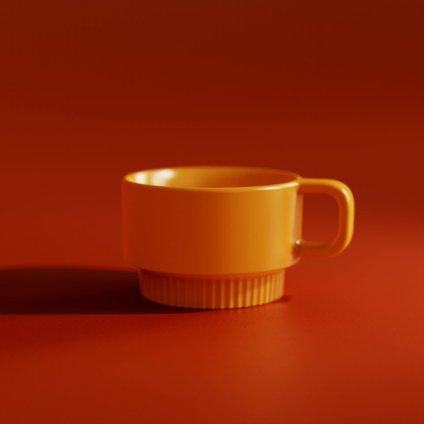 Small Cappucino Cup 170ml (5.7oz), front view, turmeric