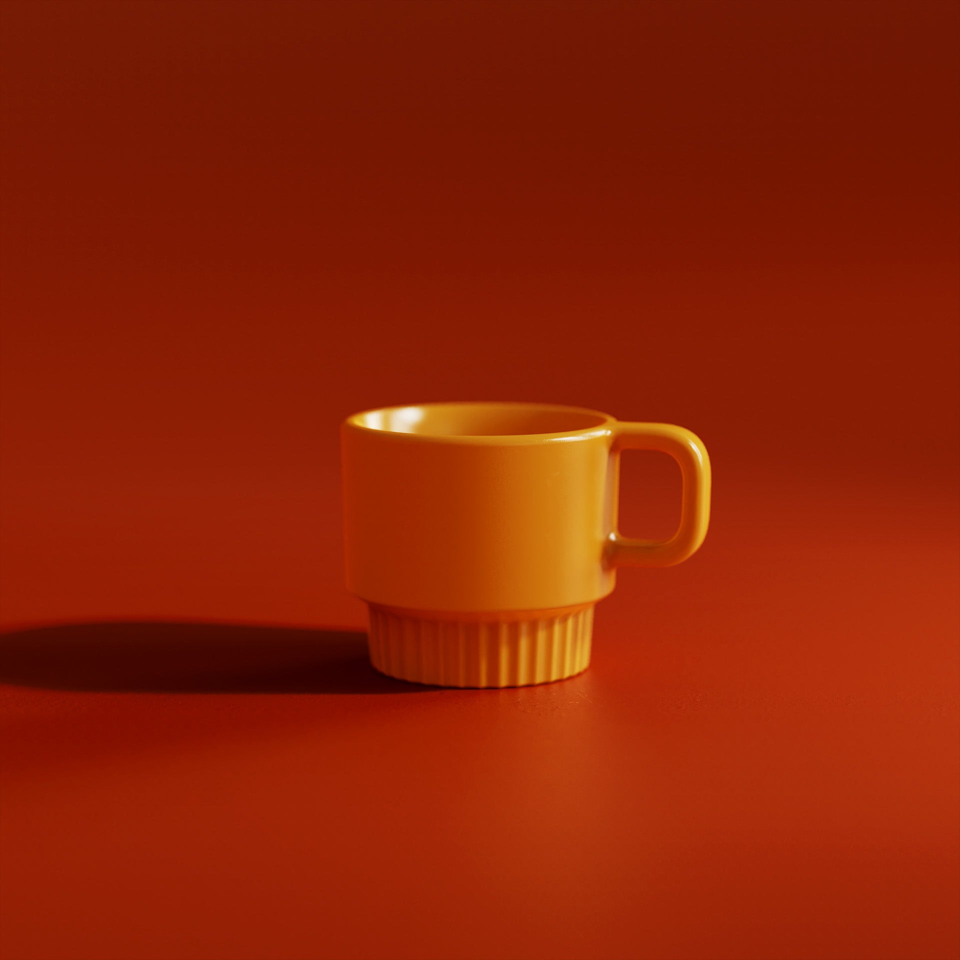 Espresso Cup 70ml (2.4oz), front view, turmeric